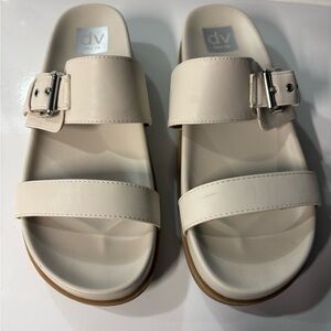 DV by Dolce Vita Women's Tan Buckle Slide Sandals